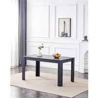 KOSY KOALA Dining Table Dark Grey Wood Kitchen Place for 4 Seats, Dining Table Only (Dark Grey H 75 x L 117 x W 77 cm)