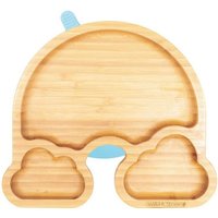 Wild & Stone Bamboo Weaning Plate Baby Over The Rainbow in Blue