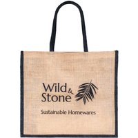 Wild & Stone Jute Hessian Shopping Bag in Brown
