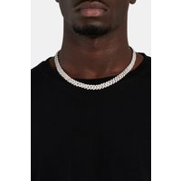 10mm Iced Prong Link Chain Metallic inches