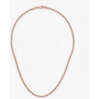 Cernucci Men's 3mm Rope Chain - Rose Gold in Metallic Gold | Size: 18 inches