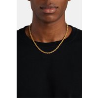 Cernucci Men's 5mm Rope Chain - Gold in Metallic Gold | Size: 20 inches