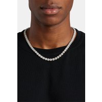 7mm Clustered Tennis Chain Metallic inches