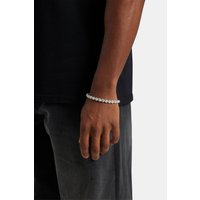 7mm Clustered Tennis Bracelet Metallic inches