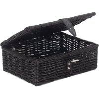 Red Hamper Wicker 30cm Black Hamper