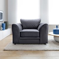 Abakus Direct Chicago Spill-Proof Velvet Armchair in Dark Grey
