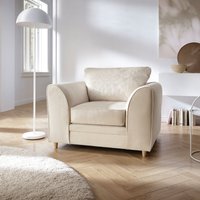 Abakus Direct Chicago Spill-Proof Velvet Armchair in Cream