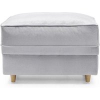 Abakus Direct Chicago Spill-Proof Velvet Footstool in Light Grey