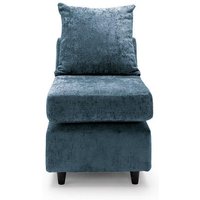 Abakus Direct Harriet Crushed Chenille Extension Unit in Dark Blue