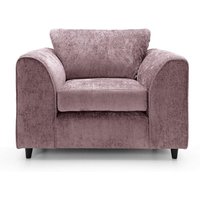 Abakus Direct Harriet Crushed Chenille Armchair Chair in Pink