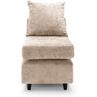 Abakus Direct Harriet Crushed Chenille Extension Unit in Cream