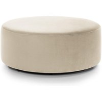 Abakus Direct Chicago Spill-Proof Velvet Large Swivel Footstool in Cream