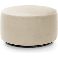 Abakus Direct Chicago Spill-Proof Velvet Swivel Footstool in Cream