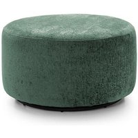 Abakus Direct Harriet Crushed Chenille Swivel Footstool in Rifle Green
