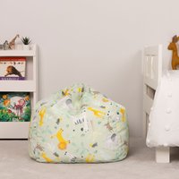 icon Kids Safari Bean Bag Chair Green Childrens Bean Bags