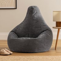 icon Dalton Medium Bean bag, Corduroy in Charcoal