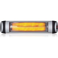 ENER-J Wall Mounted Quartz Patio Heater 3000W with Remote Control & 3 Heat Settings - Black