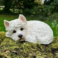 Animal Crackers Laying West Highland Terrier Figurine Home or Garden Decoration