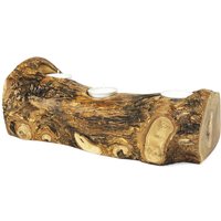 Verano Spanish Ceramics Olive Wood Natural Grained Home Décor Rustic Tea Light Log (L) 28cm