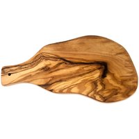 Verano Spanish Ceramics Olive Wood Natural Grained Rustic Cheese Board w/ Handle (L) 40cm