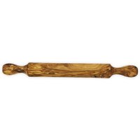 Verano Spanish Ceramics Olive Wood Natural Grained Kitchen Baking Wooden Rolling Pin 40cm