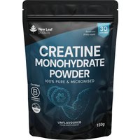 New leaf health Creatine Monohydrate Powder 150g Micronized - Pre/Post Workout in Black