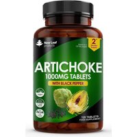 New leaf health Artichoke Extract 1000mg Tablets - 120 High Strength Tablets With Black Pepper in Green