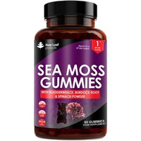 New leaf health Sea Moss Gummies - Irish Sea Moss + Burdock Root & Bladderwrack - 60 Vegan Gummies in Purple