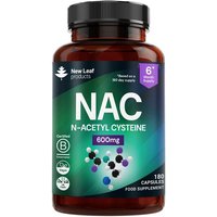 New leaf health NAC N-Acetyl-Cysteine 600mg Supplements, High Bioavailability Amino Acid 180 Capsules in Aqua