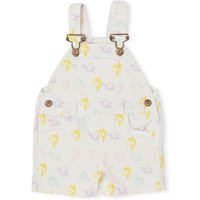 Dotty Dungarees Girl's Unicorn Print Dungaree Shorts | Size: 6-12 m