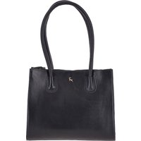Ashwood Leather Women's Vegetable Tanned Real Leather Two Section With Mid Purse Bag in Navy