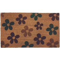 THE RUGS Coir Doormat Gainsborough Flowers 45x75 cm | Size: 45 cm x 75 cm