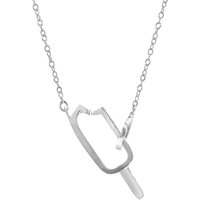 ANCHOR & CREW Women's Ice Lolly Link Paradise Silver Necklace Pendant | Size: 20 inches