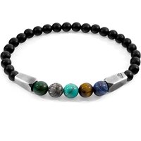 ANCHOR & CREW Men's Hukou Silver & Stone Bracelet | Size: 19 cm