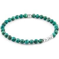 ANCHOR & CREW Men's Atrato Silver & Stone Bracelet in Blue | Size: 19 cm