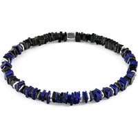 ANCHOR & CREW Men's Innot Silver & Stone Bracelet in Blue | Size: 19 cm
