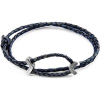 & William Silver & Braided Leather SKINNY Bracelet
