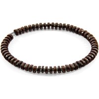 ANCHOR & CREW Men's Adam Silver & Stone SKINNY Bracelet in Grey | Size: 19 cm