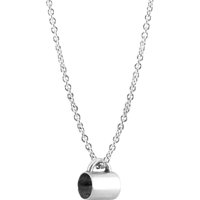 ANCHOR & CREW Women's GUSTATORY Coffee Mug Silver Necklace Pendant | Size: 16 inches