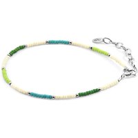 ANCHOR & CREW Women's Zoey Silver & Miyoko Glass Bracelet in Green