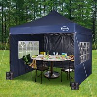 MCC Direct Maximus 3 x 3m Heavy Duty Pop up Gazebo With Removable Sides in Blue