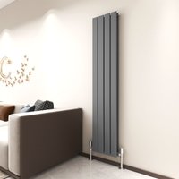 MCC Direct Designer Flat Panel Double Radiator 1600x272 Anthracite in Grey