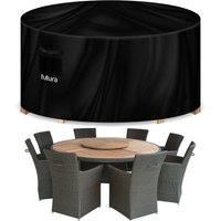 Futura Premium 600D Round 190x80cm Waterproof Garden Furniture Cover, Outdoor Patio Weatherproof Rattan Table & Chair Set Guard | Size: 1 Pack