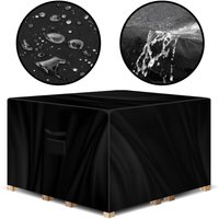 Gracious Gardens Square 200x200x90cm Outdoor Patio Waterproof Garden Furniture Cover, Weatherproof Rattan Sofa Protector | Size: 200 x 200 x 90 cm