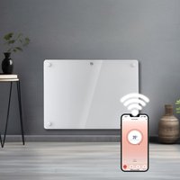 Futura 1000W WIFI Glass Electric Panel Heater Radiator White Wall Mounted