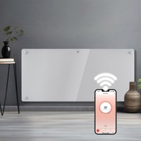 Futura 2000W WIFI Glass Electric Panel Heater Radiator White Wall Mounted