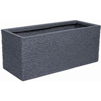 Samuel Alexander 25cm Plastic Ash Grey Slate Effect Garden Patio Trough