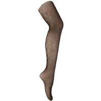 Sock Snob Women's 1 Pack Fishnet Tights with Glitter Effect in Gold | Size: 8-10