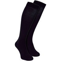 Sock Snob Men's 2 Pack Extra Long Knee High Breathable Bamboo Socks in Black | Size: 6-11