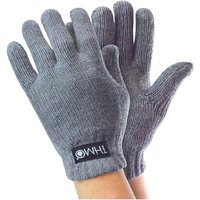 THMO Girl's Knitted Thinsulate Lined Thermal Gloves for Winter in Grey | Size: 10-11 Years